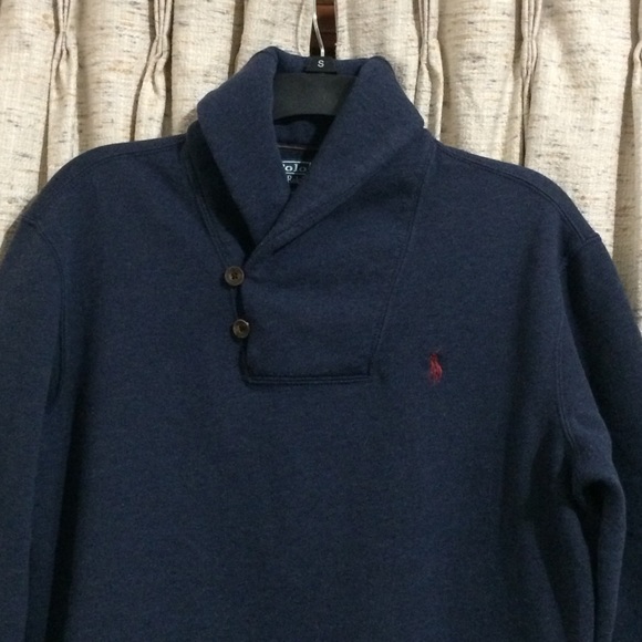 Polo by Ralph Lauren Cotton Blend Shawl Collar Pullover - Picture 2 of 5